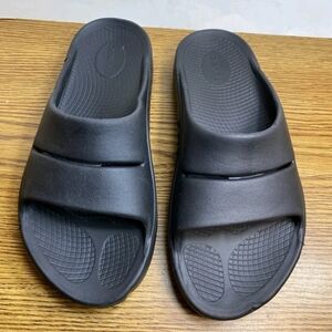 OOFOS OOahh Sport Slide Sandal Comfort Recovery Black Size Women's 10 Men's 8